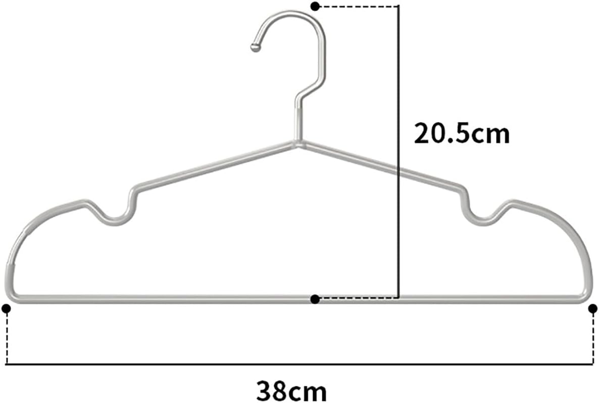 Metal Hangers Non-Slip Suit Coat Pant Hangers with Rubber Coating, Stainless Steel Wire Clothes Hanger Chrome and Grey Friction, Space Saving Hangers 15 Inches Wide, 20 Pack