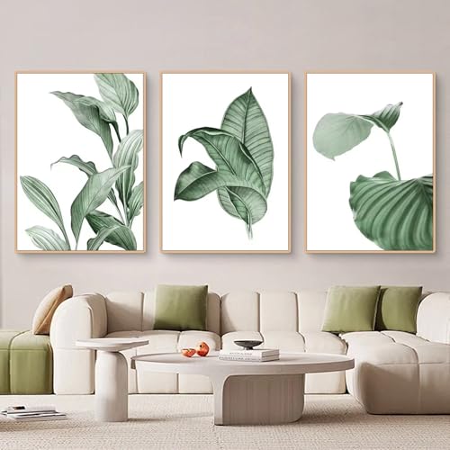 Ueiwffzo 3er Set Poster Grüne Pflanze Blätter Bilder, Botanisch Kunstdruck Wanddeko, Aesthetic Wandbilder Wohnzimmer Schlafzimmer Deko, Ohne Rahmen (40x50cm) Ueiwffzo 3er Set Poster Grüne Pflanze Blätter Bilder, Botanisch Kunstdruck Wanddeko, Aesthetic Wandbilder Wohnzimmer Schlafzimmer Deko, Ohne Rahmen (40x50cm)