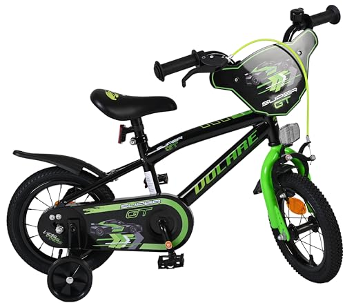 Vélo 12 pouces enfant Volare Super GT vert bicyclette premier âge avec roues