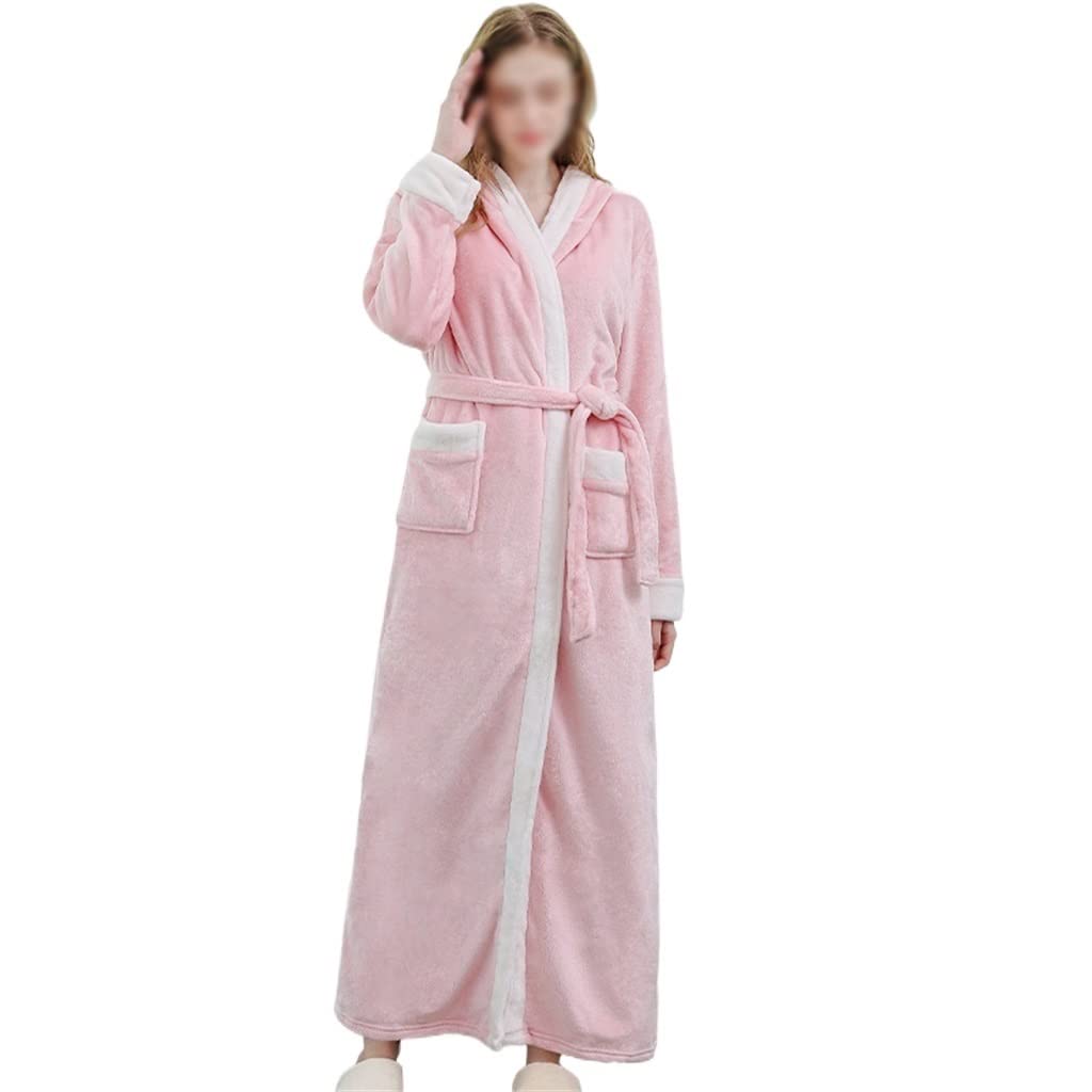 Autumn Winter Flanne Bathrobe Women Warm Bath Robe Women Long Pajamas Kimono Robe