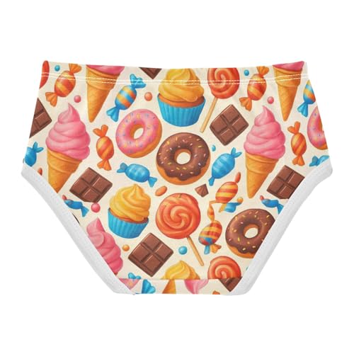 Joisal Girls Underwear Toddlers 2t Cotton Panties Little Girl Personalized Briefs Girls Undies Sweets Donuts Candy Ice Cream2