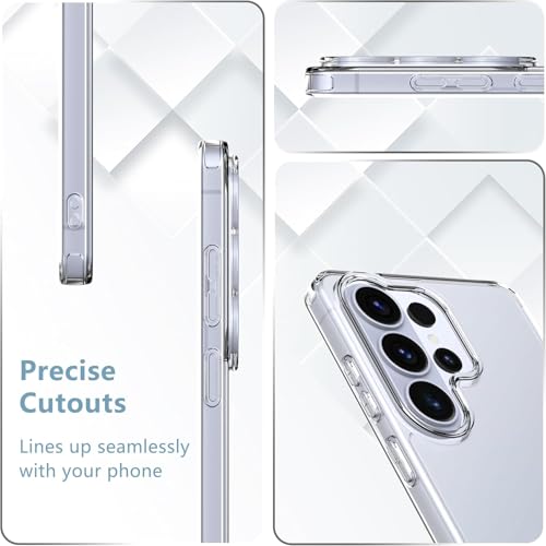 Image of DIZORO Magnetic Compatible with Samsung Galaxy S26 Ultra 5G Case Clear [Compatible with MagSafe][Anti-Yellowing][Built-in 4 Airbags][Military Grade Protection] S26 Ultra Phone Back Cover (Clear)
