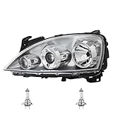 Scheinwerfer links Halogen Scheinwerfer Frontscheinwerfer links H7 für Corsa C inkl. OSRAM Lampen ohne Stellmotor LWR