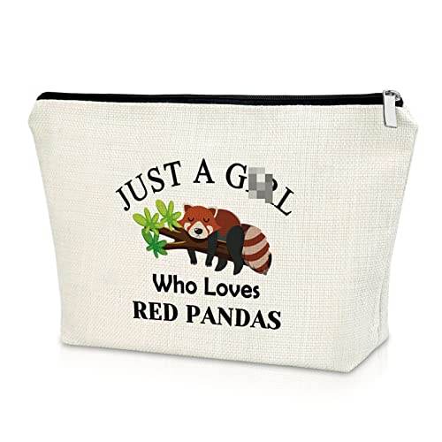 Sazuwu Red Panda Gifts for Her Makeup Bag Red Panda Themed Valentines Animal Lover Gifts for Women Daughter Sister Cosmetic Bag Graduation Christmas Gifts Travel Pouch