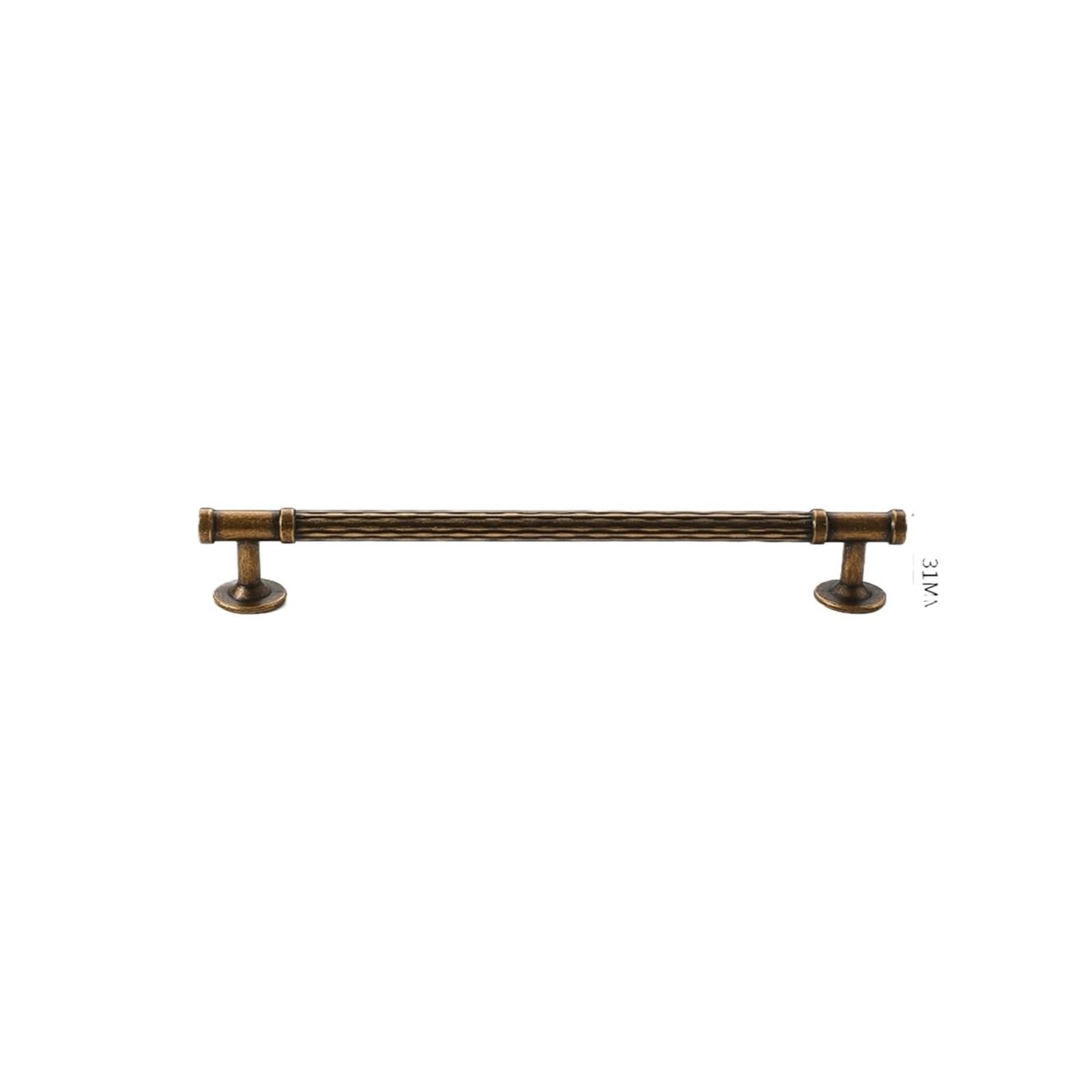 Yonmledo 11202-192Mm Brass Vintage Drawer Handles 2Pcs Yellow Antique Brass Wardrobe Door Pull Vintage Furniture Handle Single-Hole Drawer Knobs Cabinet Antique Bronze Hardware Handle(11202-192Mm)