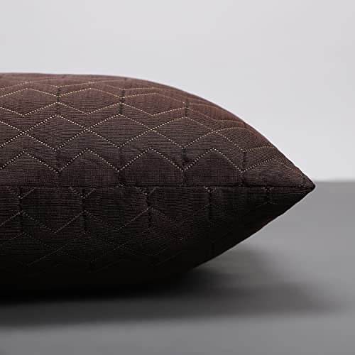 Image of LA VERNE Luxury Premium Cloth Microfibre Blown Technology Filled Cushion Filler Pack of 5 (16 inchX16 inch) (Coffee)