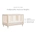 Babyletto Lolly 3-in-1 Baby Crib Convertible to Toddler Bed & Daybed - GREENGUARD Gold Certified - 4 Adjustable Heights - Includes Toddler Conversion Kit - Made of 100% Solid Wood - Washed Natural