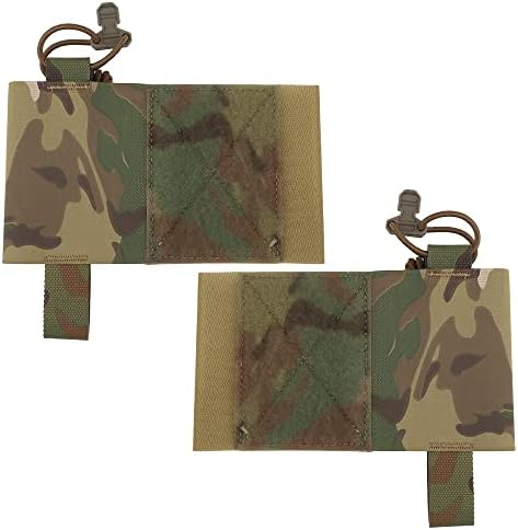 Cummerbund Side 5.56 Mag Holder Radio Pouch with Hook and Loop Tactical Magazine Expander Wing Holster for Chest Rig Vest 2 pcs