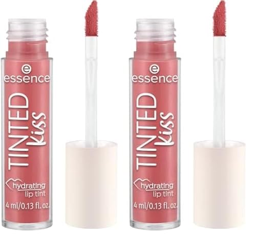 Essence Cosmetics Tinte labial hidratante TINTED kiss, hidratar/humectar, de larga duración, expresión del resultado, natural, color intenso, 4 ml (Paquete de 2)
