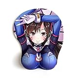 Overwatch D.VA Anime Mouse Pads with Wrist Rest Gaming 3D Non Slip Computer Mousepad 2Way Skin