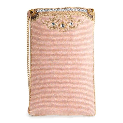 Mary Frances Crowned Jewel Beaded Crossbody Cell Phone Bag Clutch Novelty Purse with Removable Chain Strap, Multicolor2
