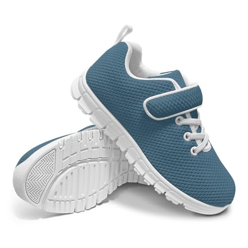 MARSVOVO Running Athletic Shoes for Kids Solid Color Hook and Loop Shoes Daily Wear Casual Sneakers2