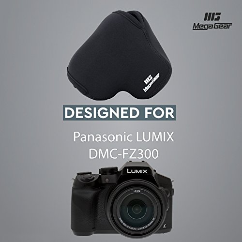 MegaGear MG626 Ultralekkie etui neoprenowe z karabińczykiem do aparatu Panasonic Lumix DMC-FZ300 - czarne