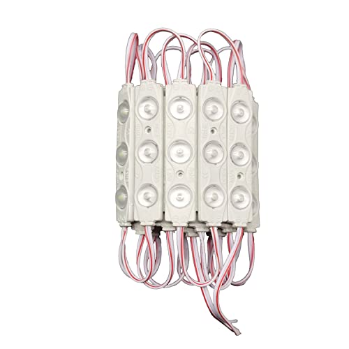 TeiNewBy LED Module, 20pcs 9.8 Ft 2835 SMD 150LM Per LED Module IP65 Waterproof Decorative Light for Advertising Signs with Tape Adhesive Backside (White Light)