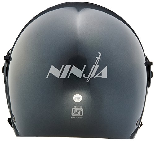 Image of Studds Ninja Pastel Plain Flip Up Full Face Helmet (Gun Grey, M)