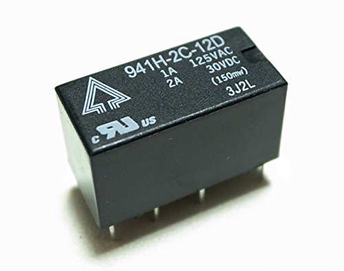 １２Ｖ小型リレー　接点容量：２Ａ　２回路Ｃ接点　９４１Ｈ－２Ｃ－１２Ｄ
