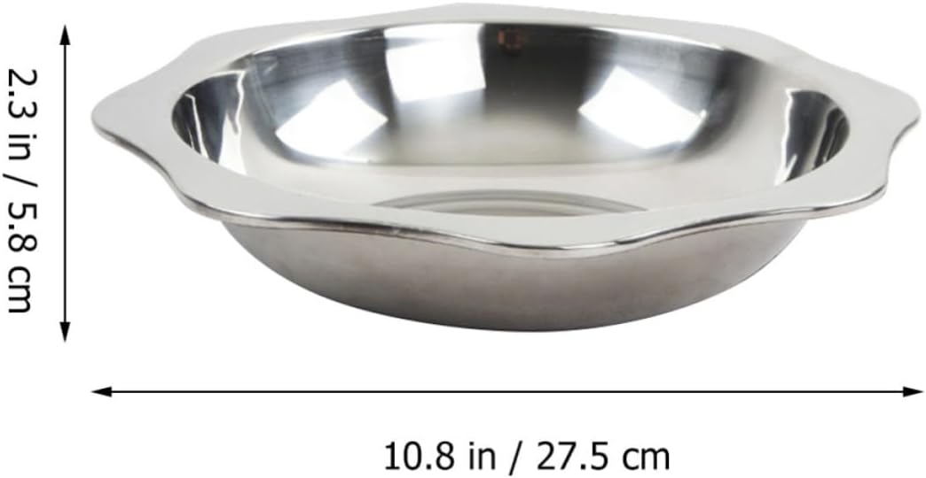 FAVOMOTO Stainless Steel Octagonal Crayfish Serving Plate Curling Design and Easy to Handle Features, for Home Kitchen and Lobster Food Serving