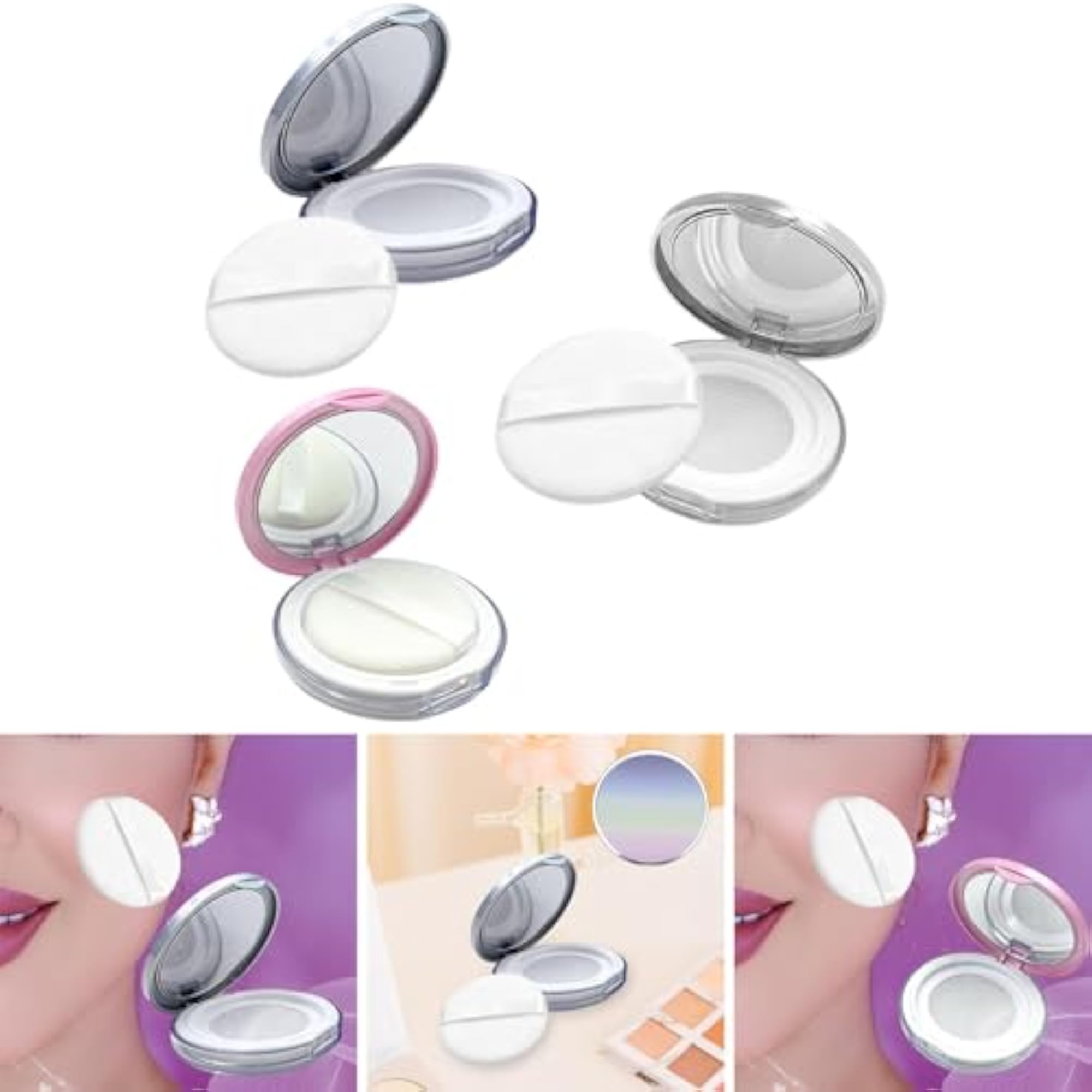 Loose Powder Container Mini Compact Cosmetic Holder 3G