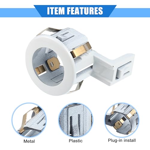 Image of 2 Pcs Parking Sensor Retainer Holder Compatible for Honda Odyssey 2011-2017, Durable Plastic White Backup Parking Aid Assist Sensor Bracket