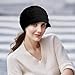 Loritta Womens Winter Beanie Hats Thick Warm Knitted Chunky Soft Slouchy Cap with Visor Brim,Black
