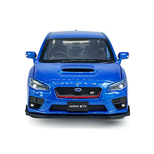 2016 Impreza Wrx Sti S207 Diecast Model Cars Racing Sports Toy Car 1/32 Scale Metal Children’s Die-Cast Vehicles With Light, 4 Doors Open, Hood & Trunk Open, Toys For Boys Gifts Adults Men, Blue #TOP6
