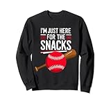 Photo Gallery divertente i m just here for the snacks baseball felpa Photo Gallery divertente i m just here for the snacks baseball felpa