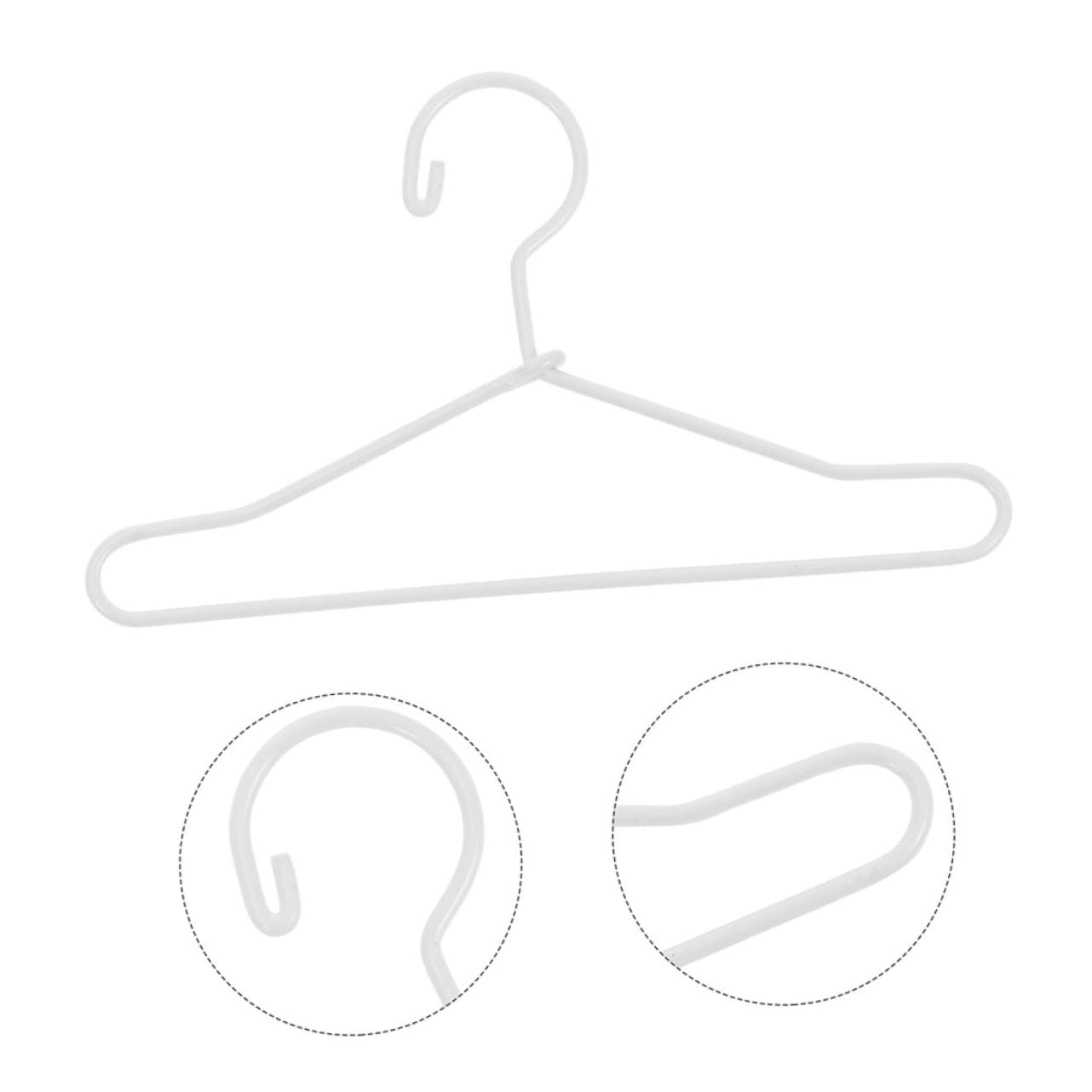 10x Puppenkleiderbügel Edelstahl - Miniatur Kleiderbügel 65mm Für Puppengarderobe