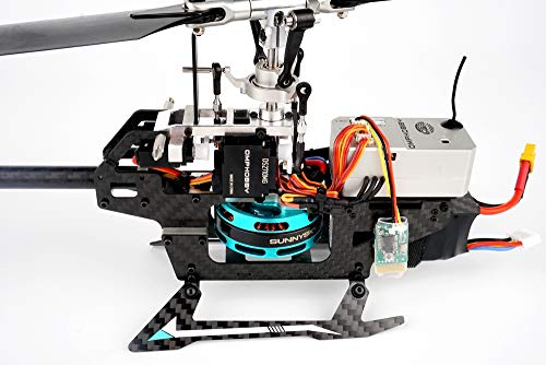 OMPHOBBY M2 Remote Control Helicopter Dual-brushless Motor RC Helicopter for Adults Direct-Drive 3D Helicopter-BNF RC Helicopter (Racing Yellow)