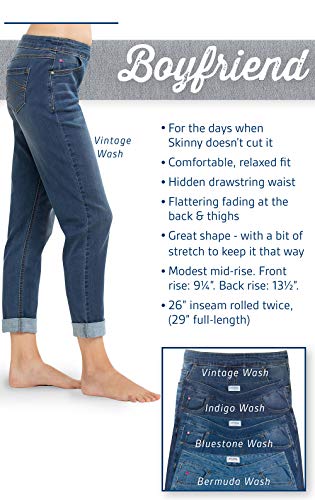 PajamaJeans Boyfriend Jeans for Women - Elastic Waist Jeans3