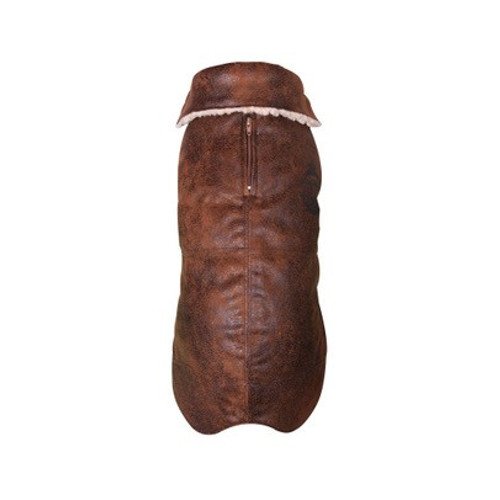 WOUAPY Bomber Dog Coat Brown Size 34