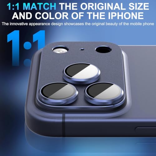 Image of Ferilinso GARHIL Camera Lens Protector Compatible with iPhone 17 Pro Max, Blue Joint, 9H Tempered Glass Camera Protector, HD Clear Anti-Scratch Lens Cover, Case Friendly, Easy Installation