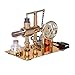 Hot Air Stirling Engine Motor Education Model Toy Electricity Power Generator LED Lights Kit Class Teaching Stirling Engine Kit for Adults Desktop Educational Physics Experiment Kit Toy Gift
