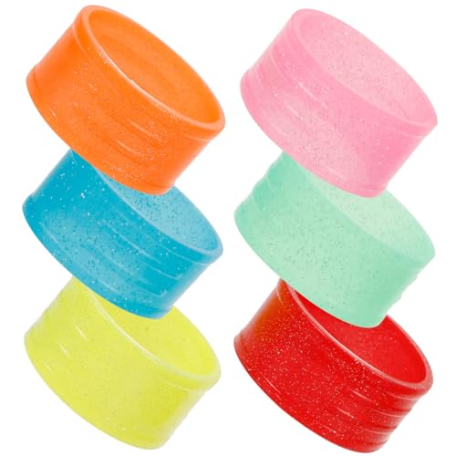 Abaodam 6Pcs Tennis Racket Rings Elastic Grips for Enhanced Control and Comfort for Tennis and Badminton