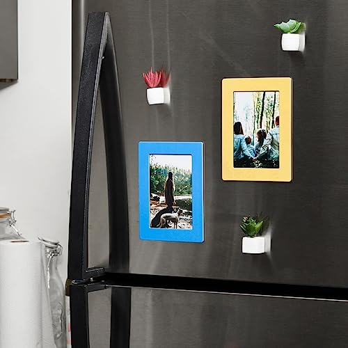 Juvale 15-Pack 4X6 Magnetic Picture Frames For Refrigerator, Locker, Office, Kitchen Cabinet, Classroom, Arts And Crafts Projects, Holds 4X6 Photos (5 Colorful Borders) #TOP1