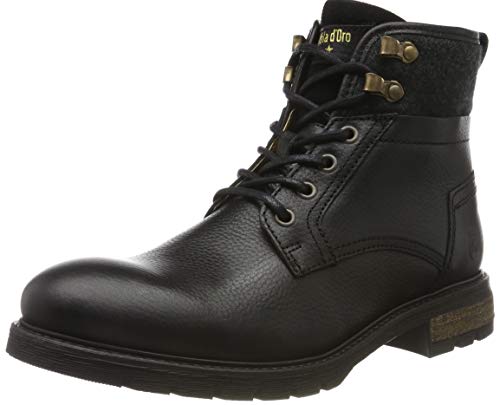 Pantofola d'Oro Levico Uomo High, Stivali da Motociclista, Nero (Black .25y), 42 EU