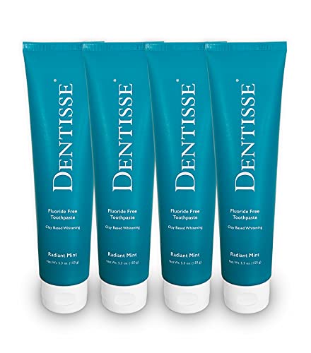 Natural Reflection Fluoride Free Whitening Toothpaste by Dentisse - Whiter Teeth, Brighter Smile - Polishing Fluoride Free Toothpaste 5.3oz Radiant Mint 4-Pack image 2