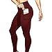Produktbild Dairxu Leggings Damen, Sportleggins für Sport Laufen Yoga, Sporthose Yogahose Workout Leggings Fitness Sport Gym Laufen Yoga Hosen(L,Wein)