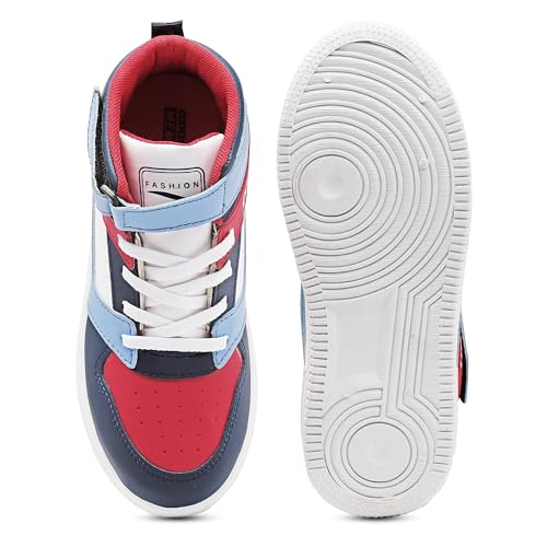 Image of ASIAN Boy's Thunder-12 Kids Casual White Sneaker High-Neck with Lightweight Synthetic Upper Lace-Up Shoes for Kid's & Boy's1