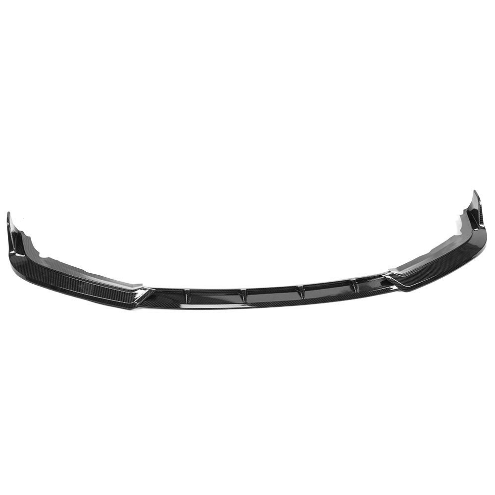 IKON MOTORSPORTS Front Bumper Lip Compatible with 2019-2021 Honda Civic, 10TH GEN IKON Style CF Look PP Air Dam Chin Spoiler