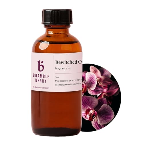 Image of Bramble Berry Bewitched Orchid Fragrance Oil 2 oz | Sultry Floral Scent with Orchid, Amber & Woods for Soap, Candles & Bath Bombs | Skin Safe, Vegan, Paraben & Phthalate Free, DIY Craft Essential