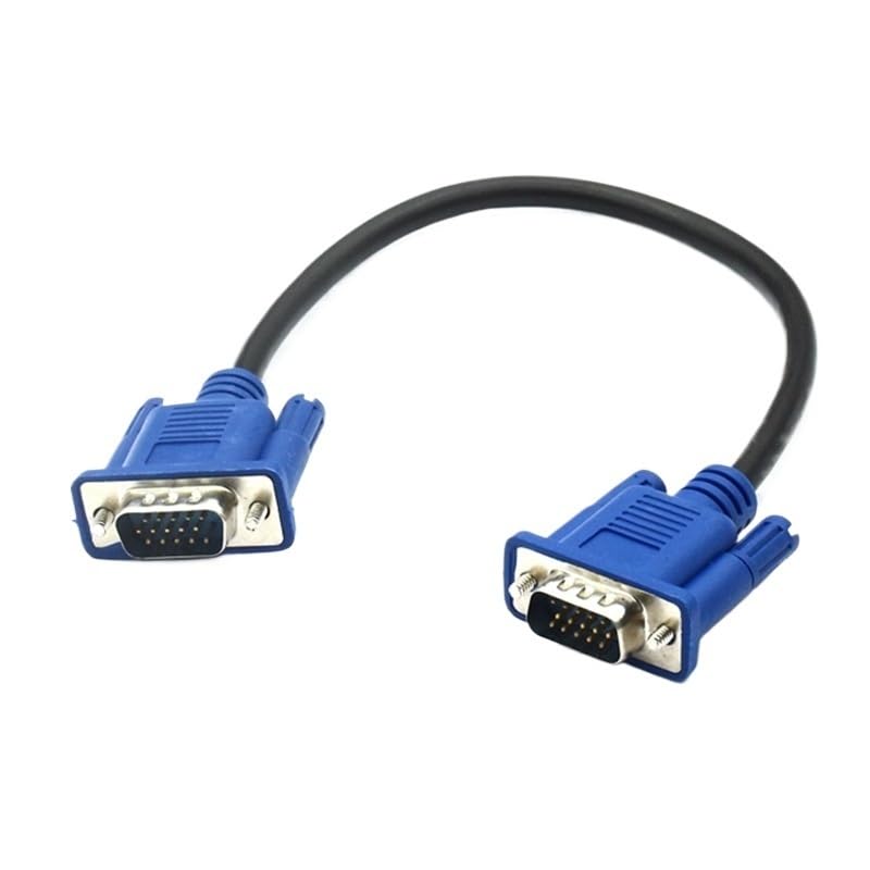 15-pinowy D-Sub krótki kabel wideo VGA męski na męski i żeński rozszerzona linia 30 cm 300 cm 1,5 m 5 m do monitora komputerowego projektora telewizyjnego (VGA męski, męski, 0,5 m)