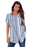 Roaman's Women's Plus Size Seersucker Shirt - 20 W, Blue Seersucker Stripe