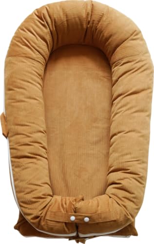 Image of Deluxe Infant Lounger, Baby Lounger Cover for Baby Girls & Boys, Newborn Essentials for Baby 0-12 Months, 100% Cotton (GoldenBrown)