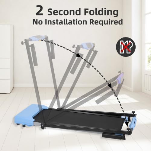 Caminadora Plegable para Casa, 2 en 1 con Pantalla LED, Compacta y Silenciosa miniatura 6