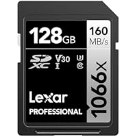 Lexar Tarjeta SD Profesional 1066x de 128 GB, SDXC UHS-I hasta