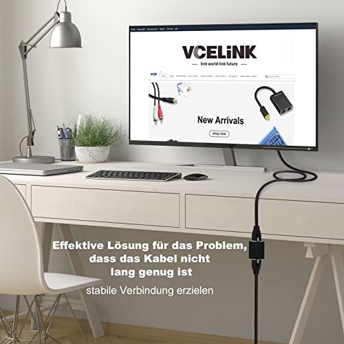 3. Bild von VCELINK RJ45 Kupplung, LAN Kabel Verlängerung Geschirmt, Cat7/Cat6a/Cat6/Cat5e Netzwerkkabel Verbinder, LAN Verbinder POE, LAN Verlängerung Buchse zu Buchse, Schwarz, 2 Stück 2 Stück