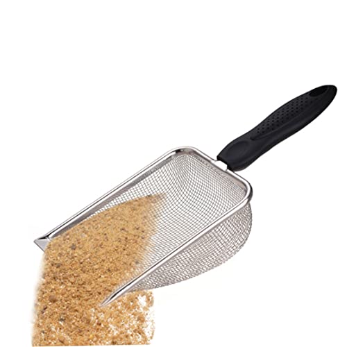 Scoop per sabbia Pala da spiaggia Pala per lettiera Pulitore per lettiera Scooper con filtro a sabbia per raccogliere conchiglie