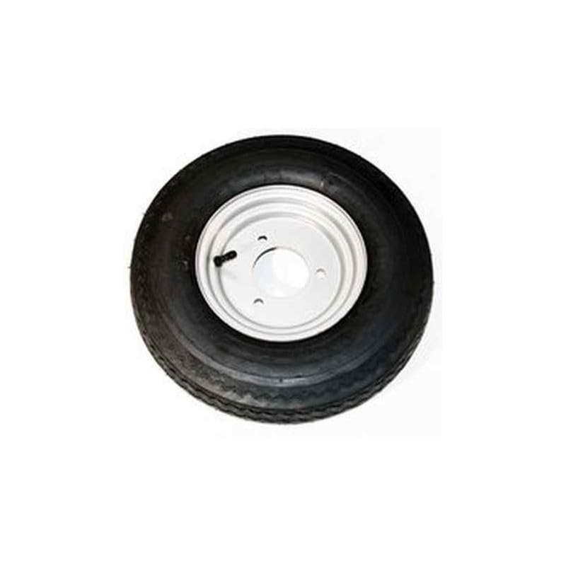 Roue complète 350x8 8" - 3 Trous - Entraxe 95mm - Pour remorque - 8 pouces - Largeur 3,5 pouces - Indice de vitesse N 140km/h - Indice de charge 46 (170kg)