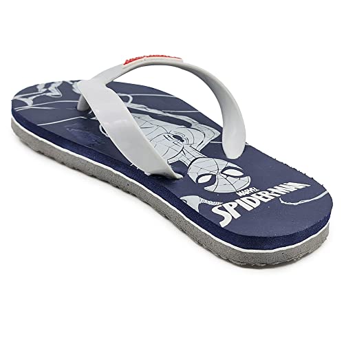 Image of Kidsville Spiderman Printed Blue Flipflops for Boys