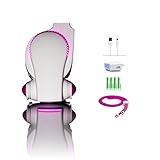 Cool On The Go Rechargeable Fan with LED Lights - Baby Stroller Fan/Desk Fan/Travel Fan/Personal Fan - Includes Charger & High Performance Batteries - ECO Friendly Mini Portable Fan with USB Functions